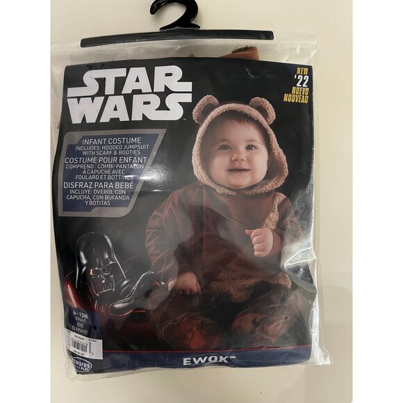 Star Wars Ewok Brown Halloween Costume Warm Fuzzy Infant Baby 6-12 Months Disney - Picture 1 of 2